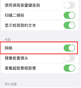 沛县苹果手机维修网点分享iPhone如何开启九宫格构图功能